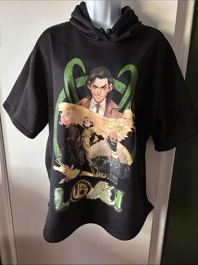 Marvel Cropped-Sleeve Loki Hoodie